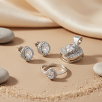 将图像加载到图库查看器中, 925 Silver Cubic Zirconia Jewelry Set for Women | Gift