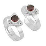 Load image into Gallery viewer, 925 Silver Garnet Toe Rings for Women | Adjustable Ring