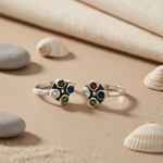 Load image into Gallery viewer, 925 Silver Multi-Gemstone Toe Rings for Women | Statement Jewelry