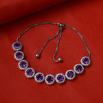 Load image into Gallery viewer, 925 Silver Amethyst Bracelet for Women | Adjustable Jewelry