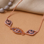 Load image into Gallery viewer, Pulsera de oro rosa con ojo malvado para mujer | Joyería de protección