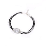 Load image into Gallery viewer, 925 Silver Black Bead Bracelet with Cubic Zirconia | Women's Gift