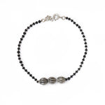 Load image into Gallery viewer, Silver Bead Bracelet for Women | Black Bead Jewelry Gift