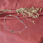 Load image into Gallery viewer, Tobillera de plata 925 con piedras preciosas multicolor para mujer | Joyería de verano