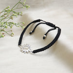 将图像加载到图库查看器中, Black Cord Sun Charm Adjustable Bracelet | Daily Wear Jewelry