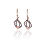 Load image into Gallery viewer, Rose Gold Diamond-Cut Earrings for Women | Dangle Earrings Gift