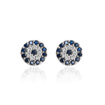 将图像加载到图库查看器中, 925 Silver Blue Sapphire Stud Earrings for Women | Daily Wear