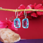 将图像加载到图库查看器中, Silver Blue Topaz Drop Earrings for Women | Daily Wear Jewelry