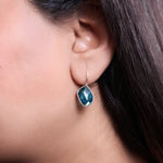 Load image into Gallery viewer, 925 Silver Blue Gemstone Drop Earrings for Women | Gift| High Polish