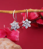 将图像加载到图库查看器中, 925 Silver Flower Earrings | Cubic Zirconia | Women's Jewelry