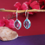 将图像加载到图库查看器中, Silver Blue Topaz Drop Earrings for Women | Gemstone Jewelry