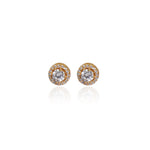 将图像加载到图库查看器中, gold plating Stud Earrings with Cubic Zirconia | Women's Jewelry Gift