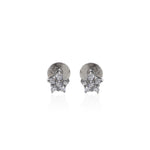 Load image into Gallery viewer, 925 Silver Cubic Zirconia Flower Stud Earrings for Women