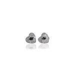 Load image into Gallery viewer, 925 Silver Heart Stud Earrings | Cubic Zirconia | For Women
