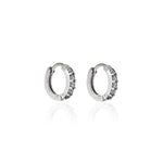 将图像加载到图库查看器中, 925 Sterling Silver Hoop Earrings with CZ Stones | Women's Jewelry