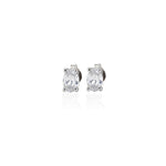 将图像加载到图库查看器中, Silver Oval Stud Earrings for Women | Daily Wear | Gift