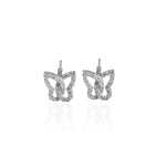 将图像加载到图库查看器中, 925 Silver Butterfly Earrings | Cubic Zirconia | Women's Jewelry