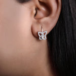 Load image into Gallery viewer, 925 Silver Butterfly Earrings | Cubic Zirconia | Women's Jewelry
