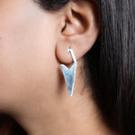 将图像加载到图库查看器中, Silver Geometric Earrings for Women | Modern Minimalist Jewelry
