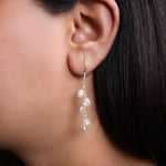 将图像加载到图库查看器中, Silver Dangle Earrings with CZ Stones | Women's Elegant Jewelry