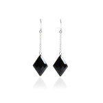 Load image into Gallery viewer, 925 Silver Black Diamond Earrings for Women | Dangle Jewelry
