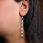 Load image into Gallery viewer, Rainbow Gemstone Drop Earrings | 925 Sterling Silver | For Women