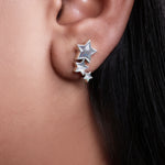 Load image into Gallery viewer, Pendientes de estrella de plata para mujer | Joyas celestiales