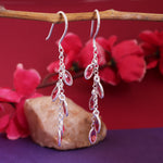 将图像加载到图库查看器中, 925纯银粉色宝石吊坠耳环 | 女士 | 礼物