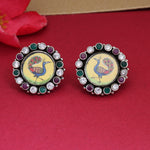 将图像加载到图库查看器中, 925纯银孔雀耳钉 | 女士宝石首饰