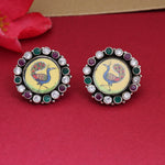 将图像加载到图库查看器中, 925 Silver Peacock Stud Earrings | Gemstone Jewelry for Women