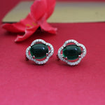 Load image into Gallery viewer, 925 Silver Emerald Earrings for Women | Gemstone Jewelry