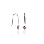 将图像加载到图库查看器中, 925 Silver Pink Square Stone Earrings for Women | Gift