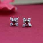 将图像加载到图库查看器中, 925 Silver Red Gemstone Stud Earrings for Women | Gift
