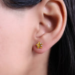 Load image into Gallery viewer, 925 Silver Citrine Stud Earrings for Women | Gemstone Jewelry