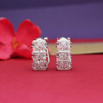 将图像加载到图库查看器中, Silver Cubic Zirconia Leverback Earrings | Elegant Women's Jewelry