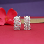 Load image into Gallery viewer, Silver Cubic Zirconia Leverback Earrings | Elegant Women's Jewelry