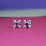 将图像加载到图库查看器中, 925 Silver Stud Earrings with Purple Gemstones | For Women