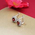 Load image into Gallery viewer, 925 Silver Ruby Stud Earrings for Women | Gift Jewelry