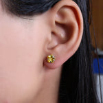 Load image into Gallery viewer, 925 Silver Citrine Stud Earrings | Gemstone Jewelry for Women