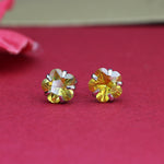 将图像加载到图库查看器中, 925 Silver Citrine Stud Earrings | Gemstone Jewelry for Women