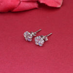 将图像加载到图库查看器中, Silver Stud Earrings with Clear Cubic Zirconia | Women's Jewelry Gift