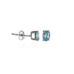 Load image into Gallery viewer, 925 Silver Blue Topaz Stud Earrings for Women | Gift Jewelry