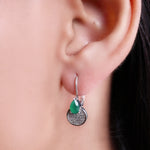 Load image into Gallery viewer, 925 Silver Green Onyx Drop Earrings for Women | Gift Jewelry