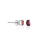 Load image into Gallery viewer, 925 Silver Garnet Stud Earrings for Women | Gemstone Jewelry