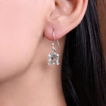 Load image into Gallery viewer, Silver Smoky Quartz Drop Earrings for Women | Dangle Earrings