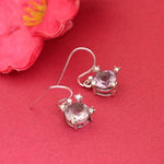 Load image into Gallery viewer, Silver Smoky Quartz Drop Earrings for Women | Dangle Earrings