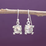 Load image into Gallery viewer, Silver Amethyst Dangle Earrings for Women | Gemstone Jewelry