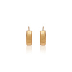 Load image into Gallery viewer, gold plating Textured Rectangular Earrings for Women | Daily Wear