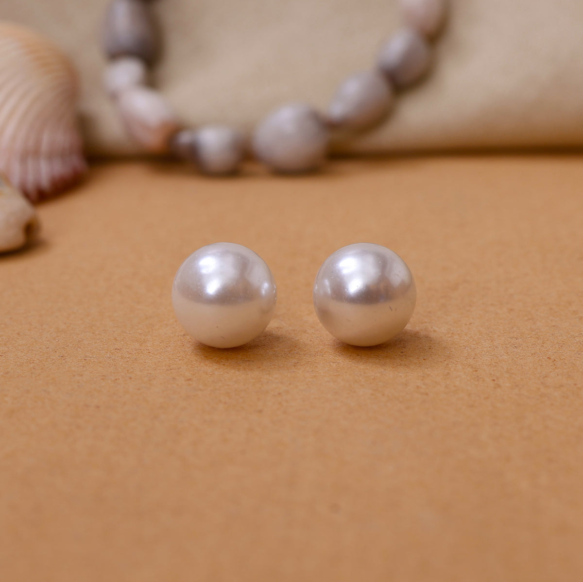 Pearl stud earrings for women | elegant daily wear jewelry