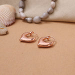 Load image into Gallery viewer, Rose Gold Teardrop Hoop Earrings for Women | Dainty Jewelry